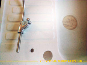 Сверление отверстия под смеситель и фильтр для воды